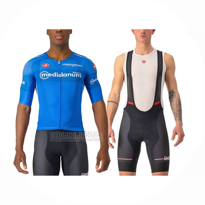 2024 Cycling Jersey Giro D'italy Blue Short Sleeve And Bib Short